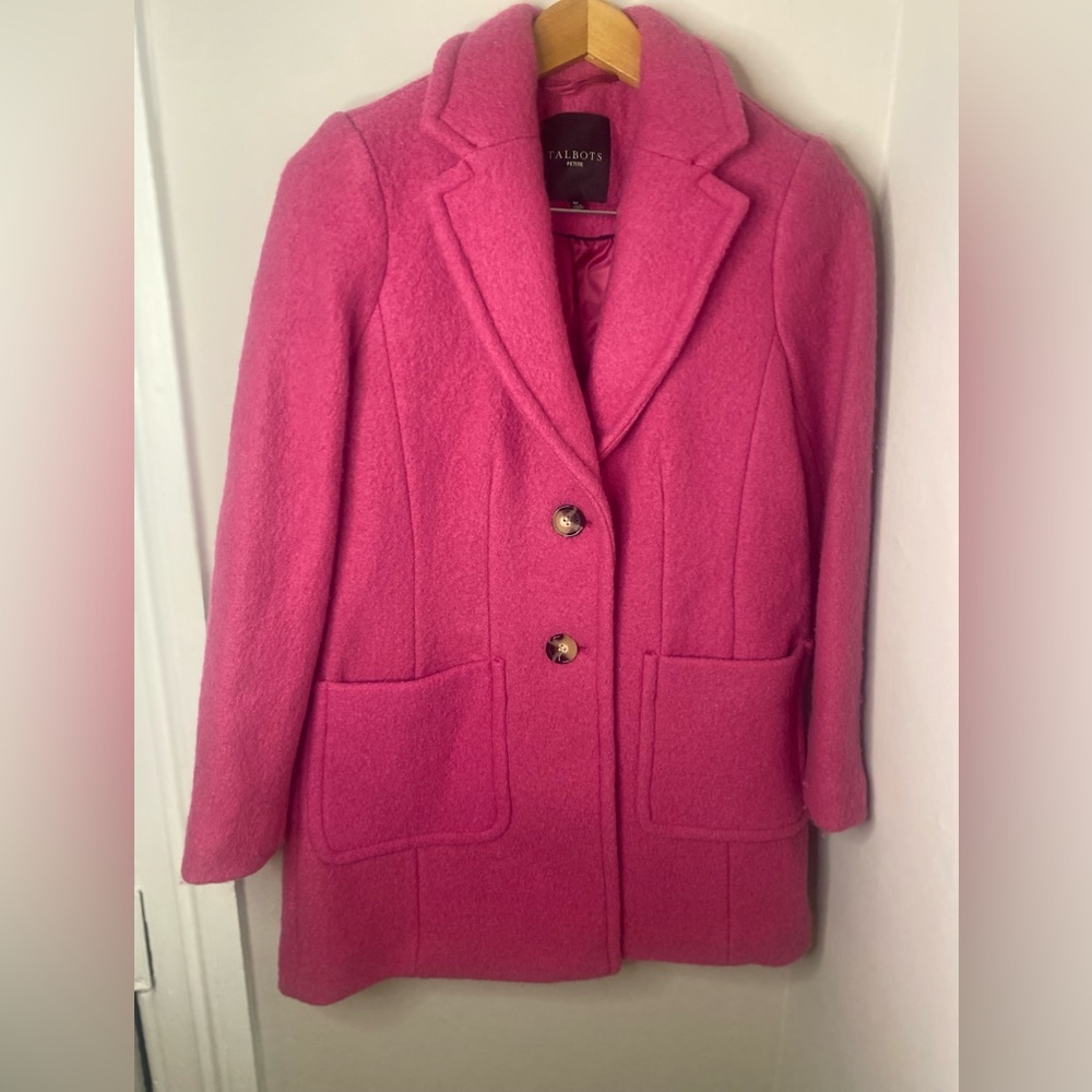 Talbots Women's Pink Wool Coat